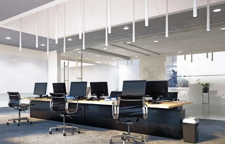 Functional workplace Fit-out in Faridabad with contemporary architectural styling.