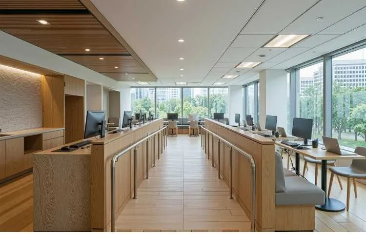 Innovative office interior Fit-out in Punjab with efficient space utilization.