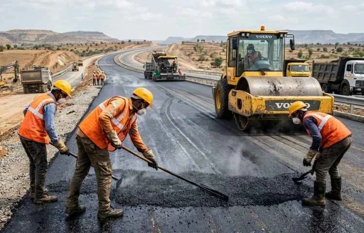 Concrete road Construction in mumbai designed for safety and lasting performance.