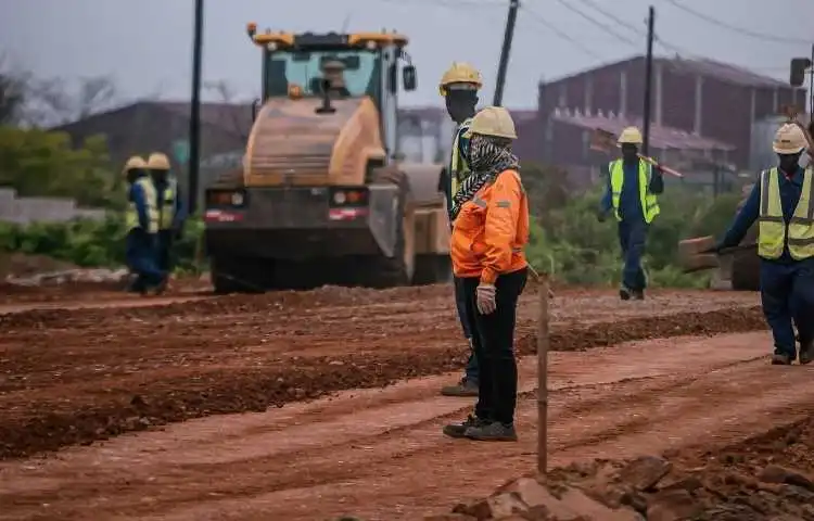 Heavy-duty industrial Road Construction in jaipur for freight and logistics transport.