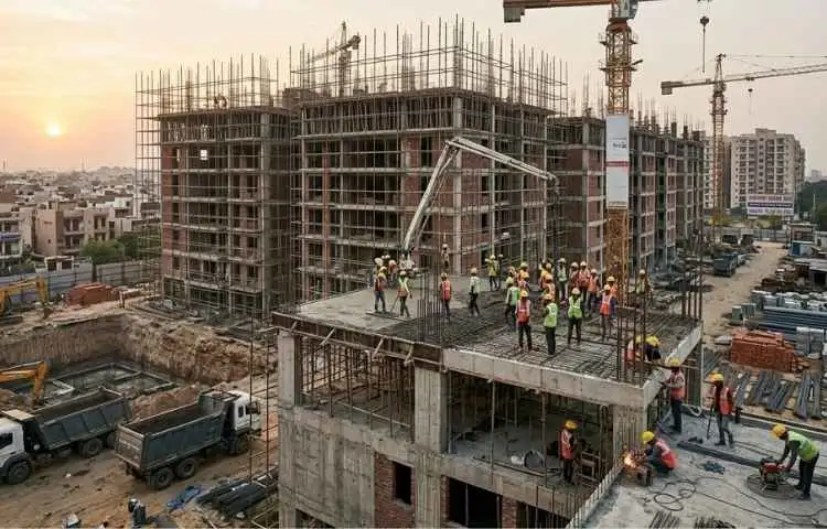 Industrial building construction in Haryana for manufacturing and logistics operations